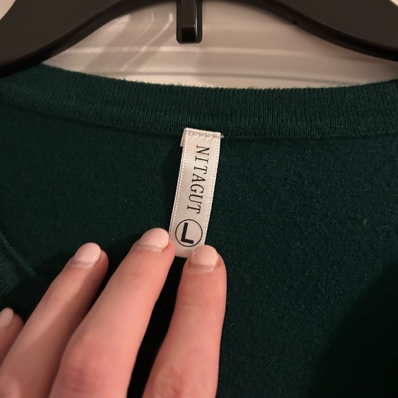 Men’s Nitagut size large green long sleeve shirt with buttons - Picture 3 of 4